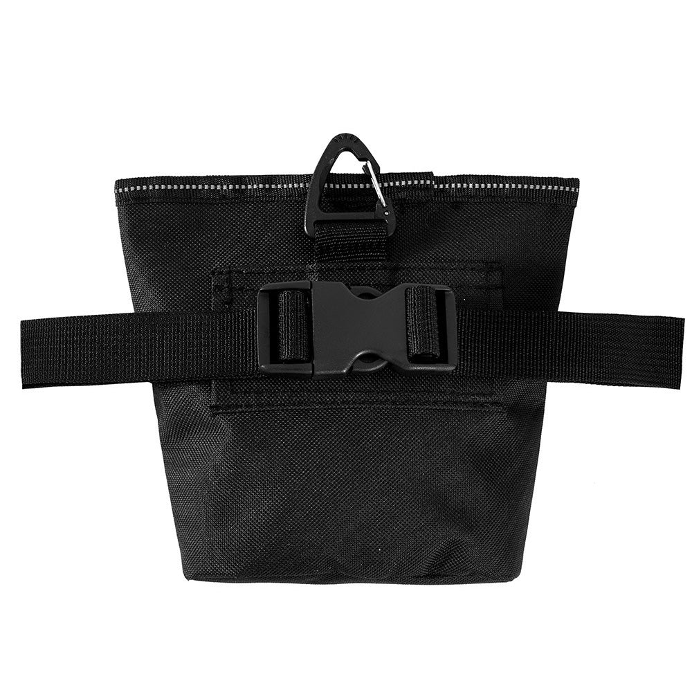 Hands-Free Dog Treat Pouch with Auto-Snap Closure Pet Snack Bag for Training Walking Black