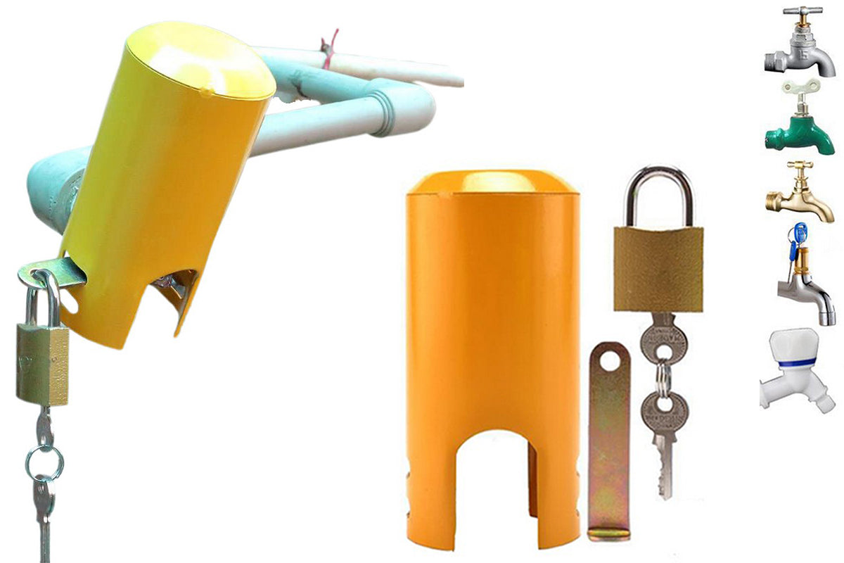 Outdoor Water Faucet Lock Spigot Lock for Prevents Water Theft and Secures Bibbs -A Faucet Lock