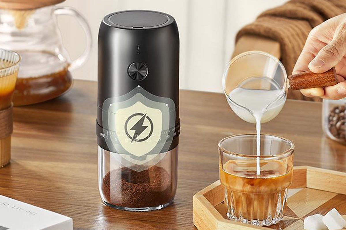 Portable Electric Burr Coffee Grinder 40 Setting Rechargeable Conical Burr Mill