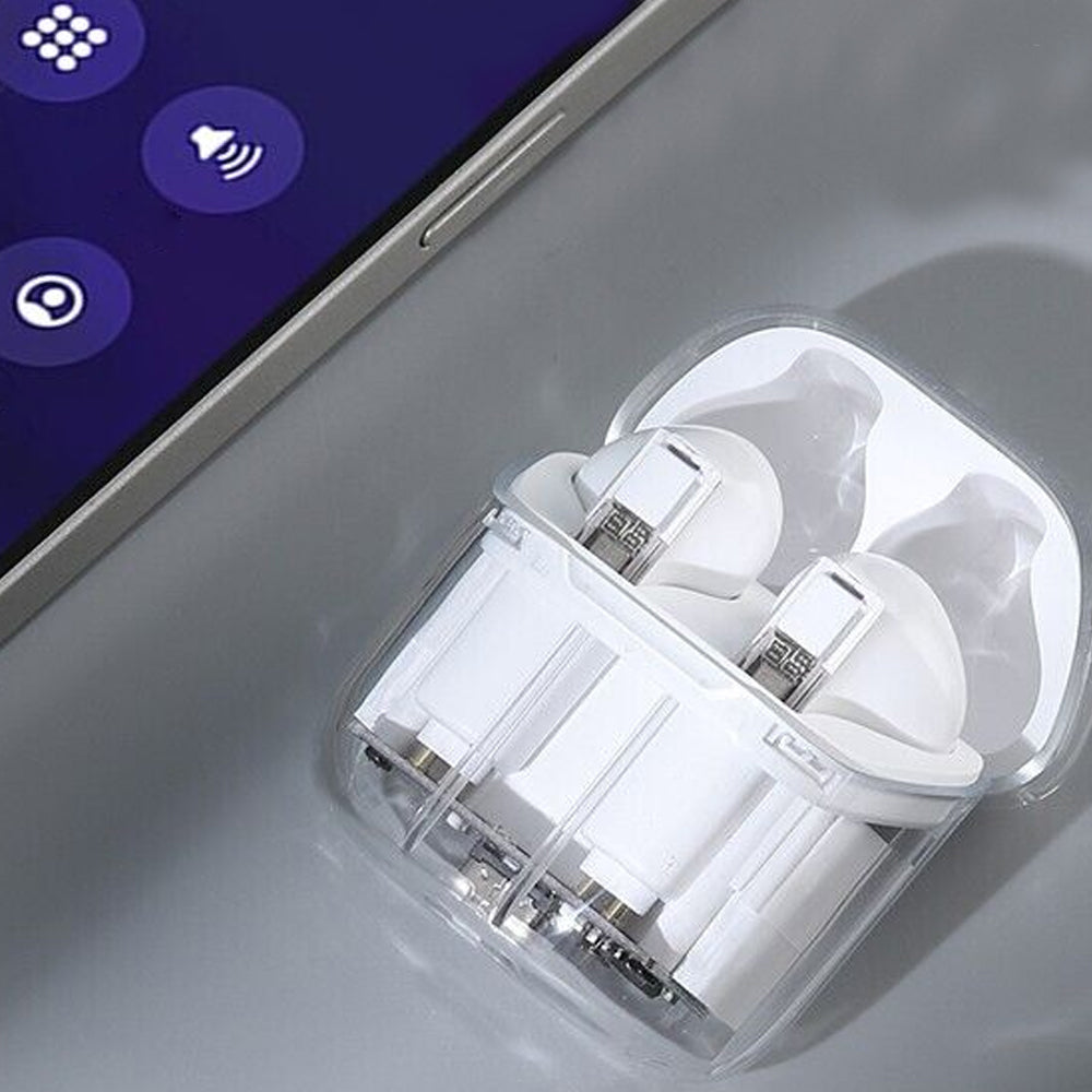 Wireless Earbuds Bluetooth 5.3 Sports Headphones Stereo Earphone White
