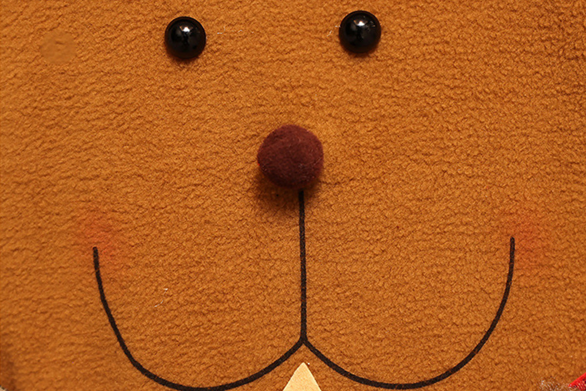 2Pcs Christmas Chair Covers with Santa Hat for Holiday Dinner Party -Reindeer