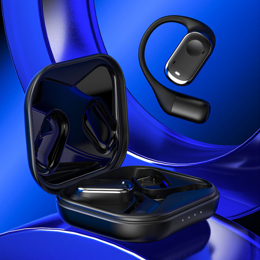 Wireless Open Ear Earbuds Earhooks Style Bluetooth 5.3 Headphones Black