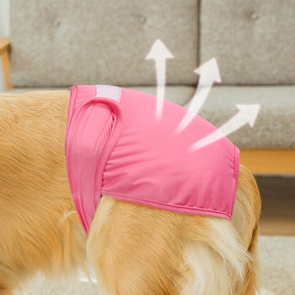 FeMale Dog Diapers Puppy Nappy Wrap Sanitary Pants Physiological Underpants Pink