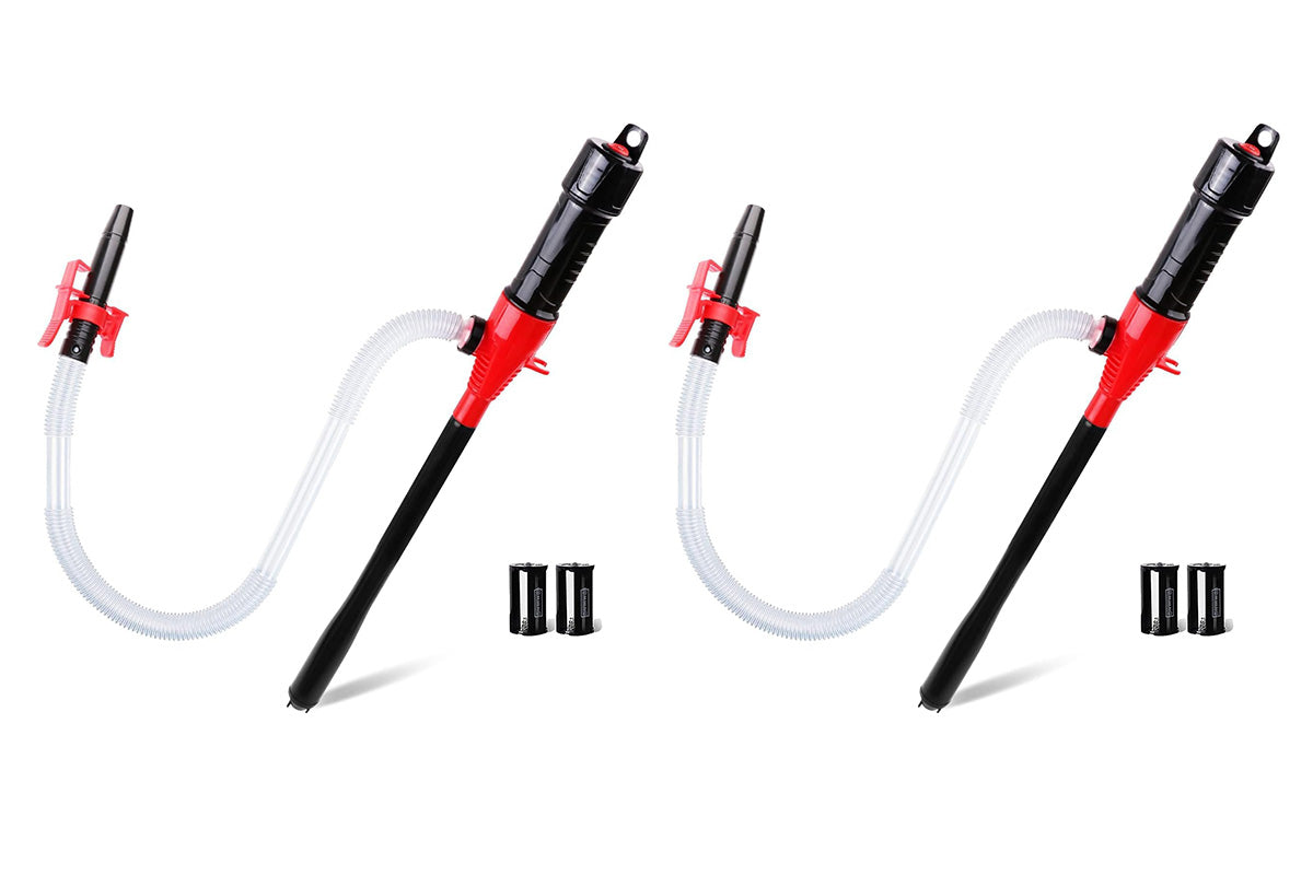2Pcs Electric Liquid Transfer Pump Portable Battery Operated Water Fuel Siphon Extractor For Gasoline Diesel Fuel