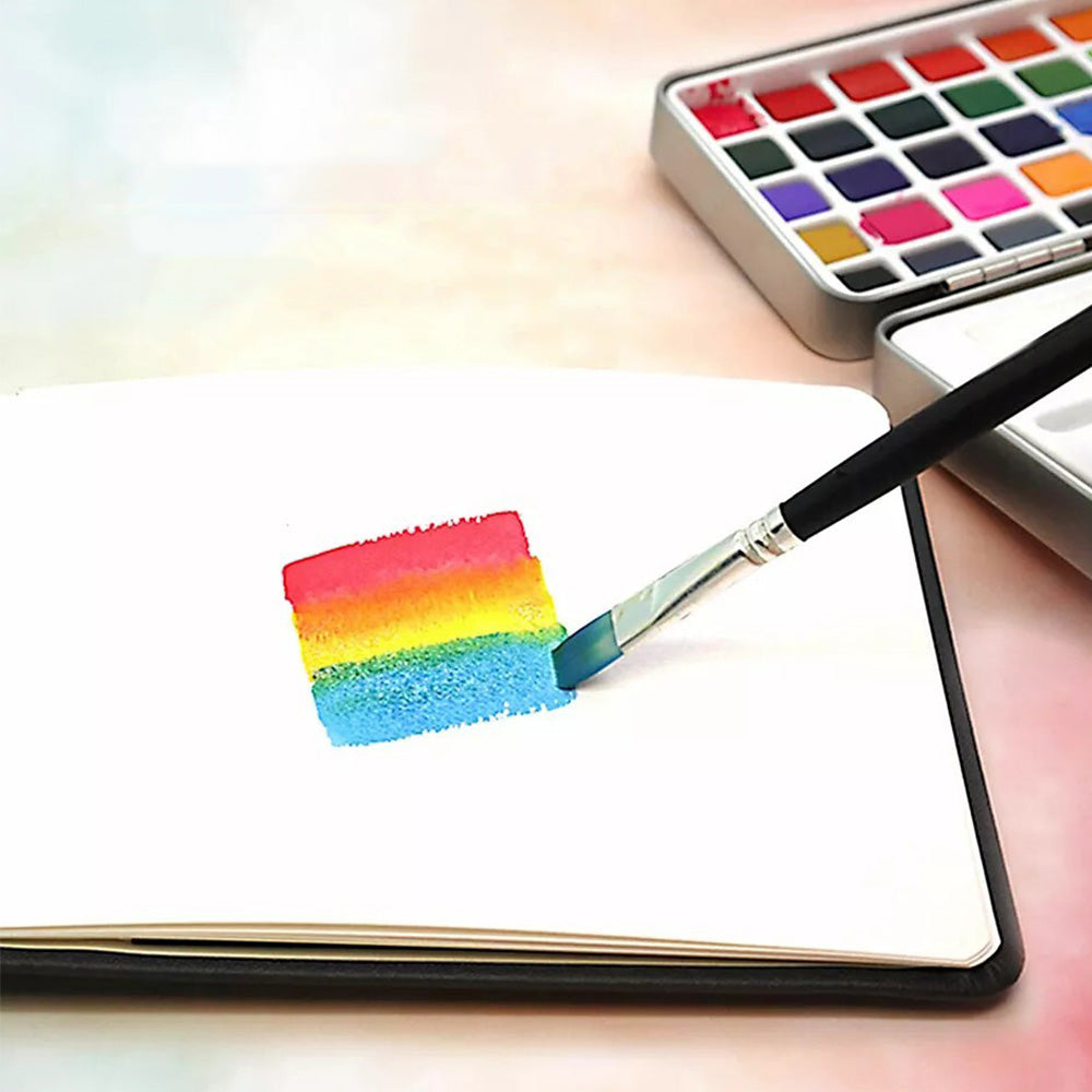 50 Color Watercolour Paint Set with Brushes