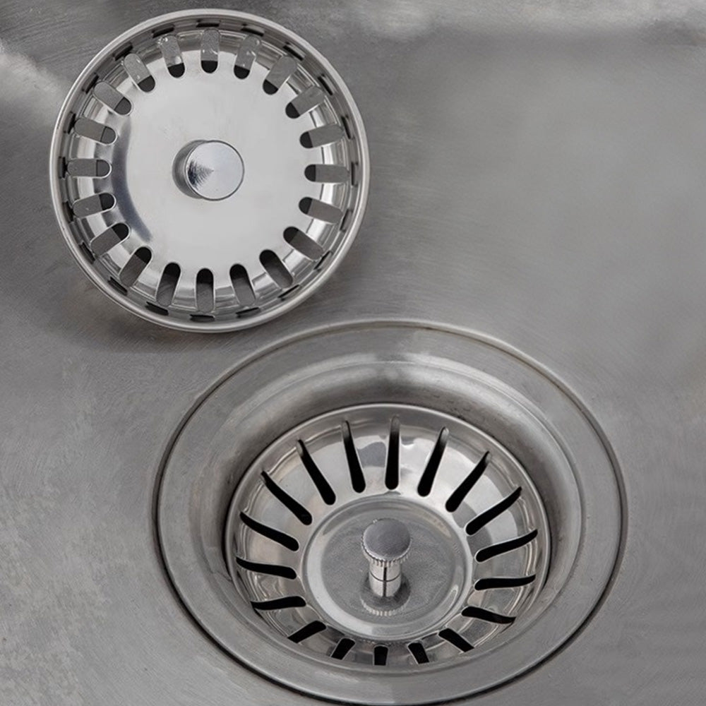 2 Pack Kitchen Sink Strainer Drain Stopper Baskets with Rubber Seals