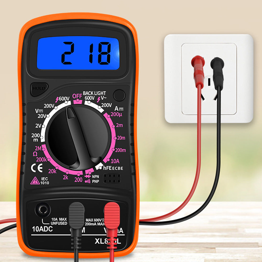 2 PCS Digital Multimeter DC AC Voltmeter Voltmeter and Ohm Volt Amp Meter with PTC protection