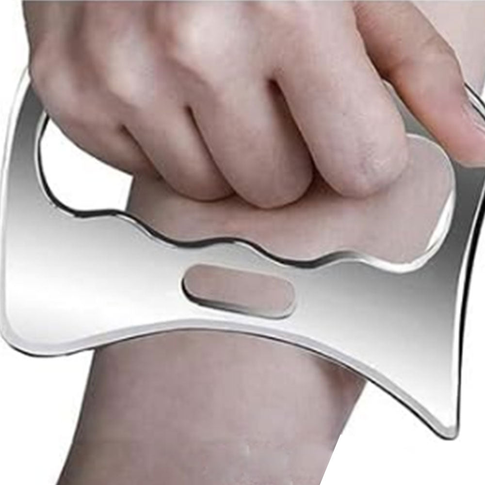 3Pcs Set Guasha Massage Tool Stainless Steel Muscle Scraping Tool for Back Legs Arms Neck Shoulder