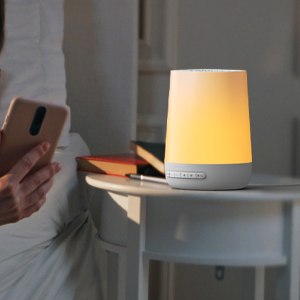 App Control White Noise Sound Machine with Adjustable Night Light 34 Sounds Sleeping Trainer Alarm Clock