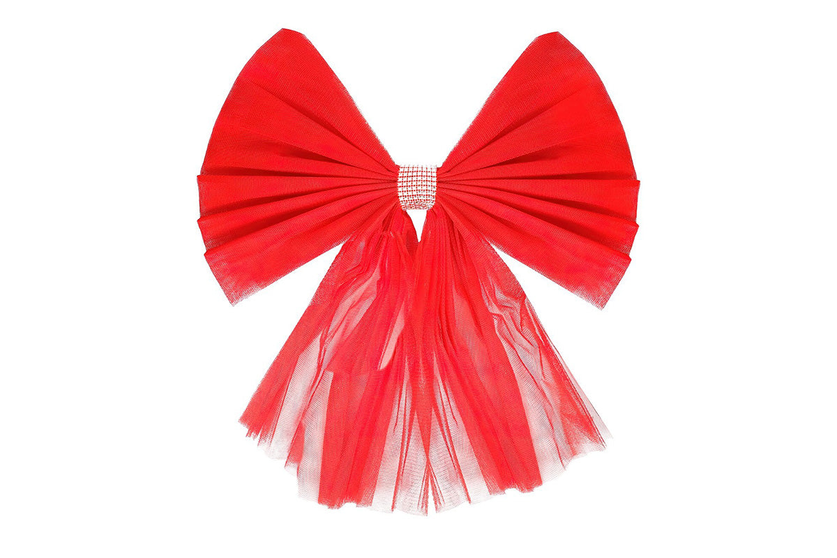 Large Red Christmas Door Bow for Outdoor Holiday Home Decoration