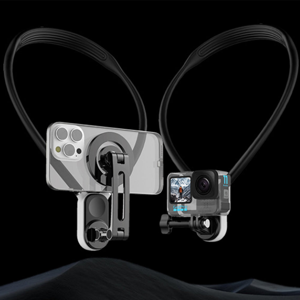 Magnetic Neck Mount Phone Holder Body Clip for GoPro