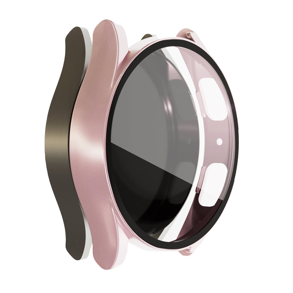 2Pcs Full Screen Protector Case Cover For Samsung Galaxy Watch 5 40mm Rose Gold and Silver