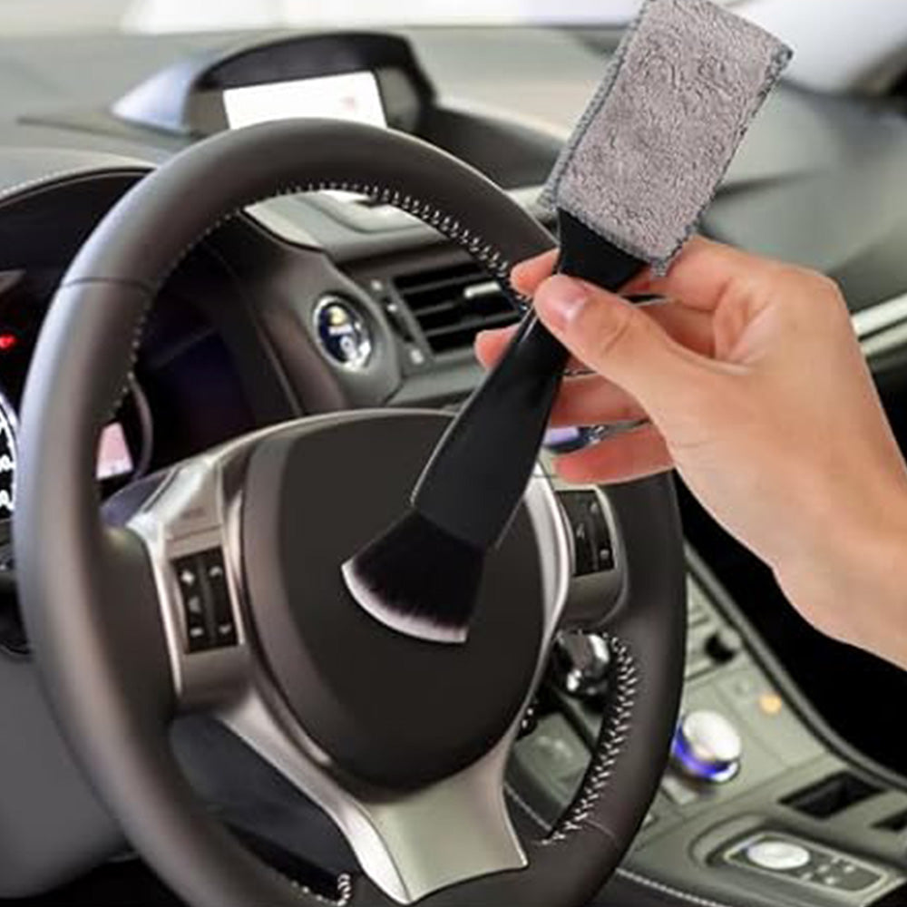 3Pcs Set Car Interior Cleaning Brushes Soft Detailing Duster Kit for Auto Truck