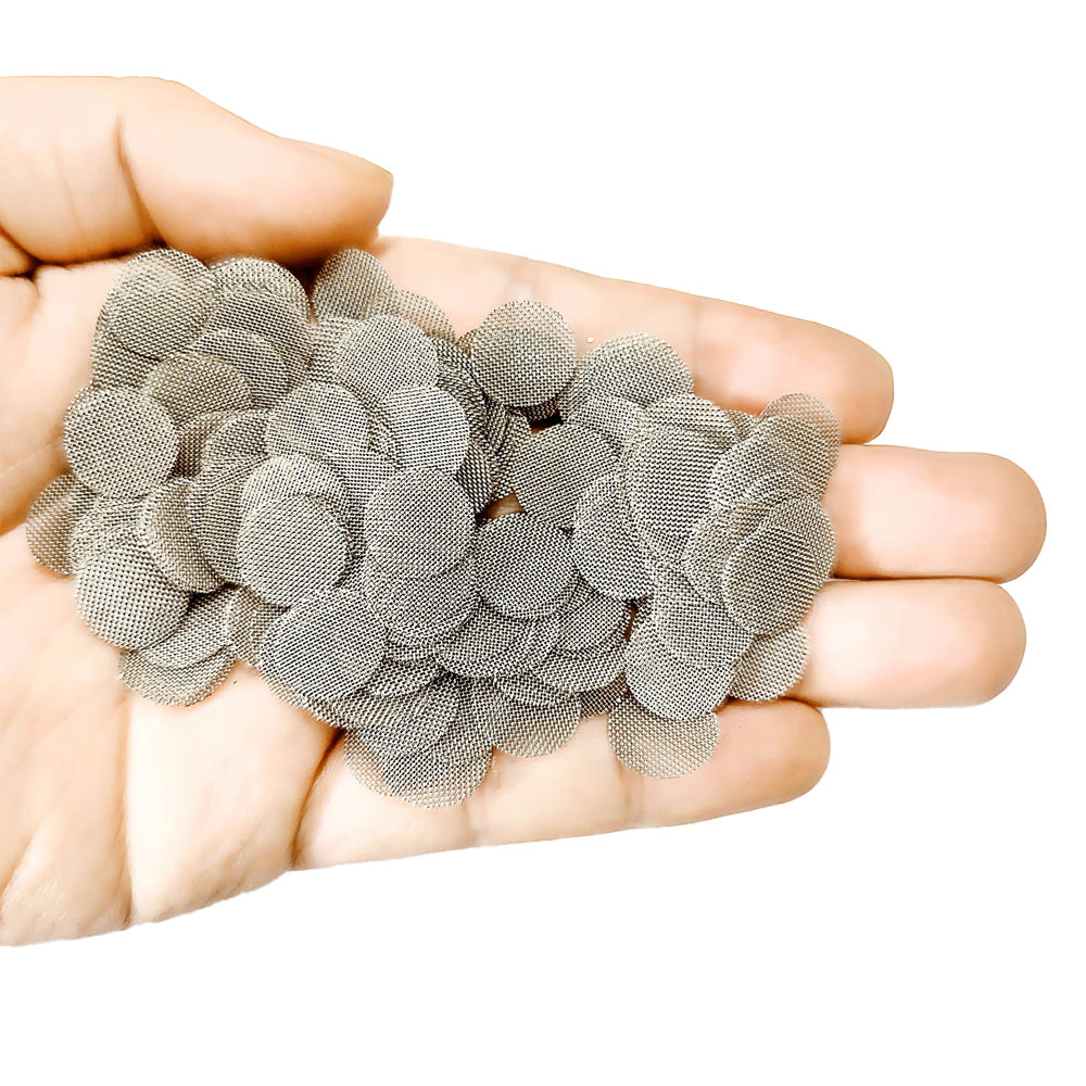 Set of 100Pcs Pipe Screens 19mm Pipe Filters Silver