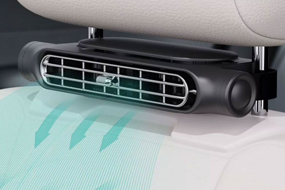 Car Fan for Rear Seat Cooling Air Fan 3 Gear Speeds Portable USB Backseat Cooling Fan