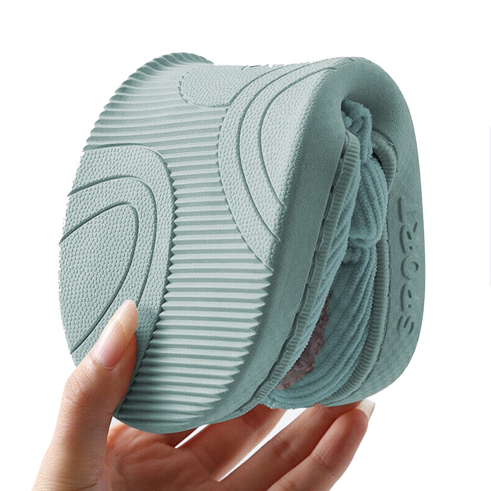 Unisex Winter Slipper Warm Plush Lined Anti-Slip Home Indoor Slippers Slides Green