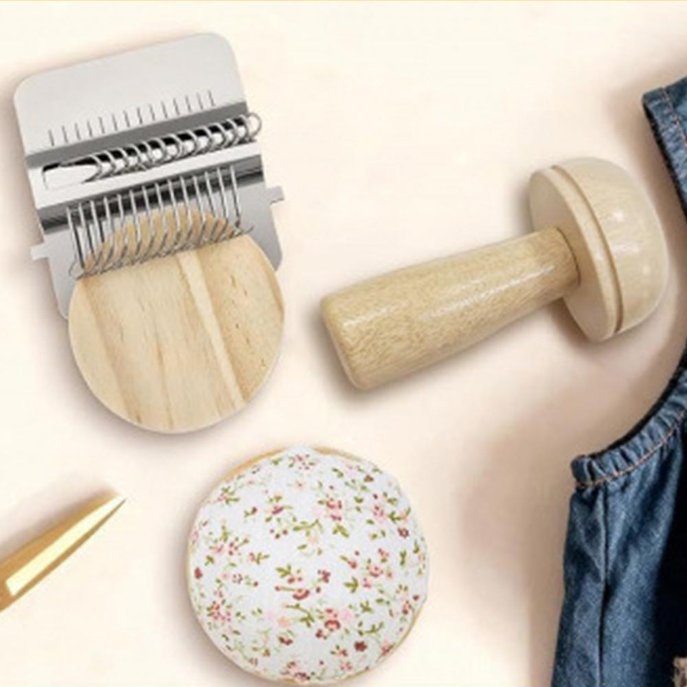 Mini Wood Composite Knitting Loom Darning Mushroom