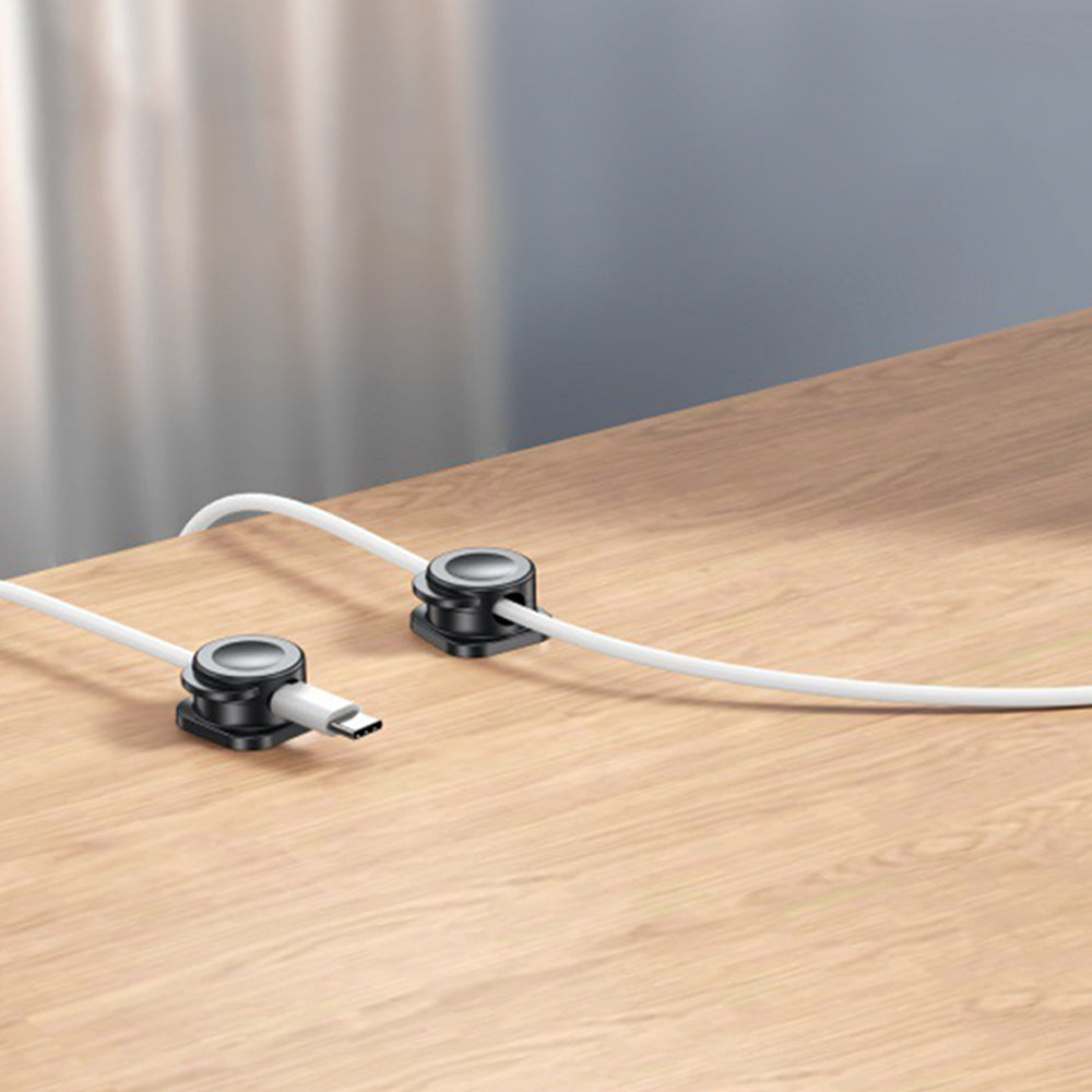 8Pcs Cable Organizer Clips Cord Management Snap Lock for Home Office Black