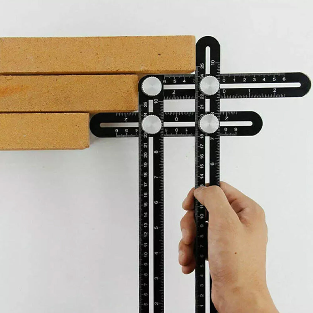 6-Sided Angle Measuring Ruler Multi Angle Measuring Template Tool Universal Tile Opening Hole Locator