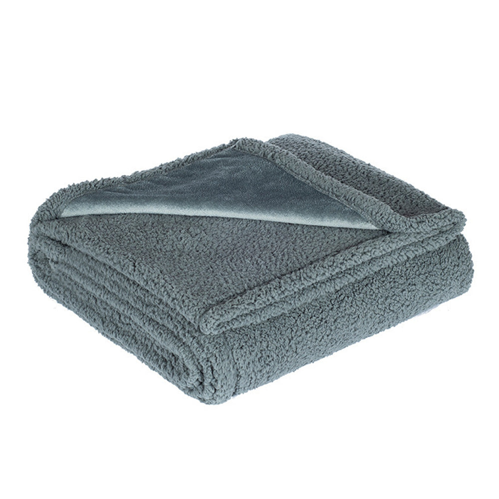 Reversible Pet Blanket Liquid Pee Proof Dog Blanket for Sofa Bed Couch Furniture Protector Cover Grey