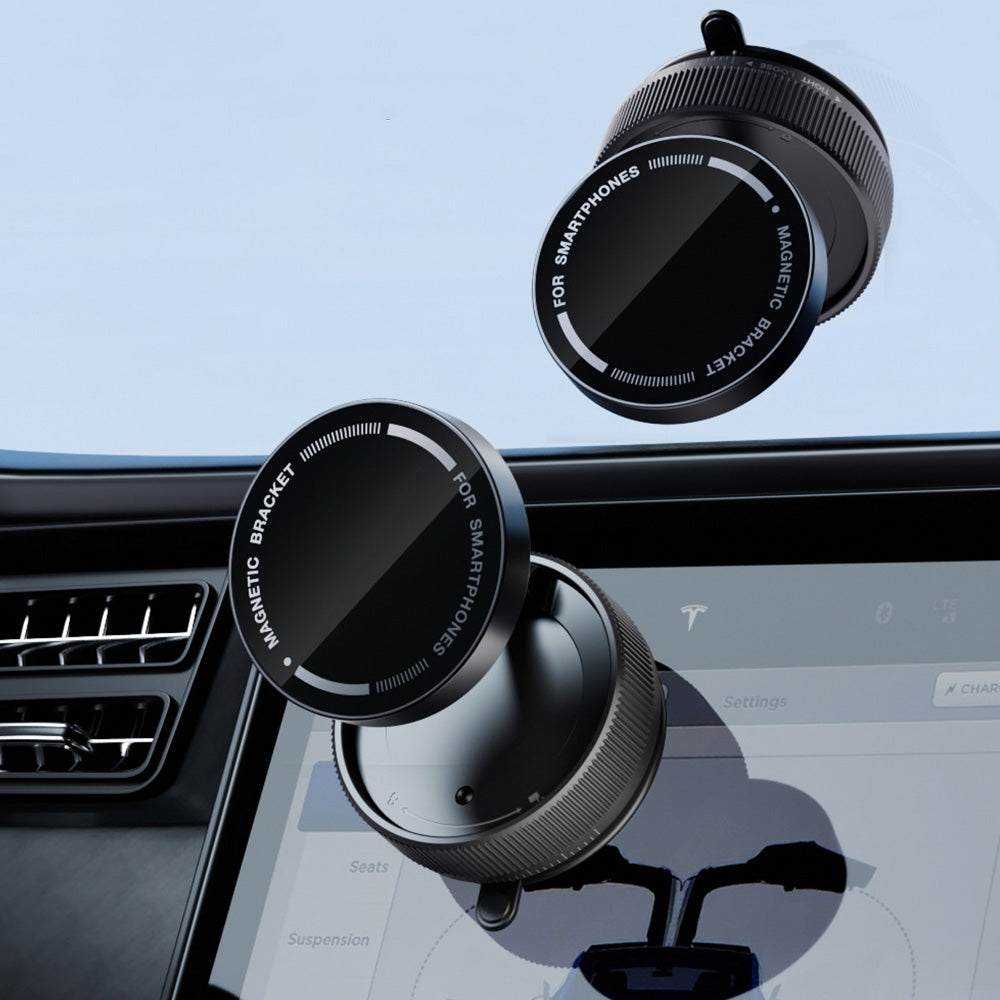 Foldable Vacuum Suction Car Phone Holder Adjustable Phone Holder Mount for Car Black
