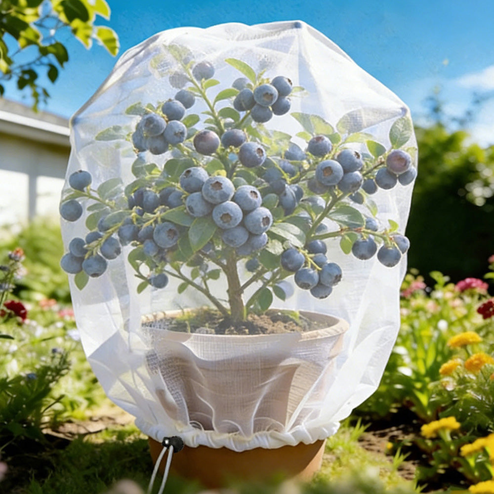 Drawstring Fruit Tree Netting Cover Fine Mesh Bird Fruit Fly Insect Protection