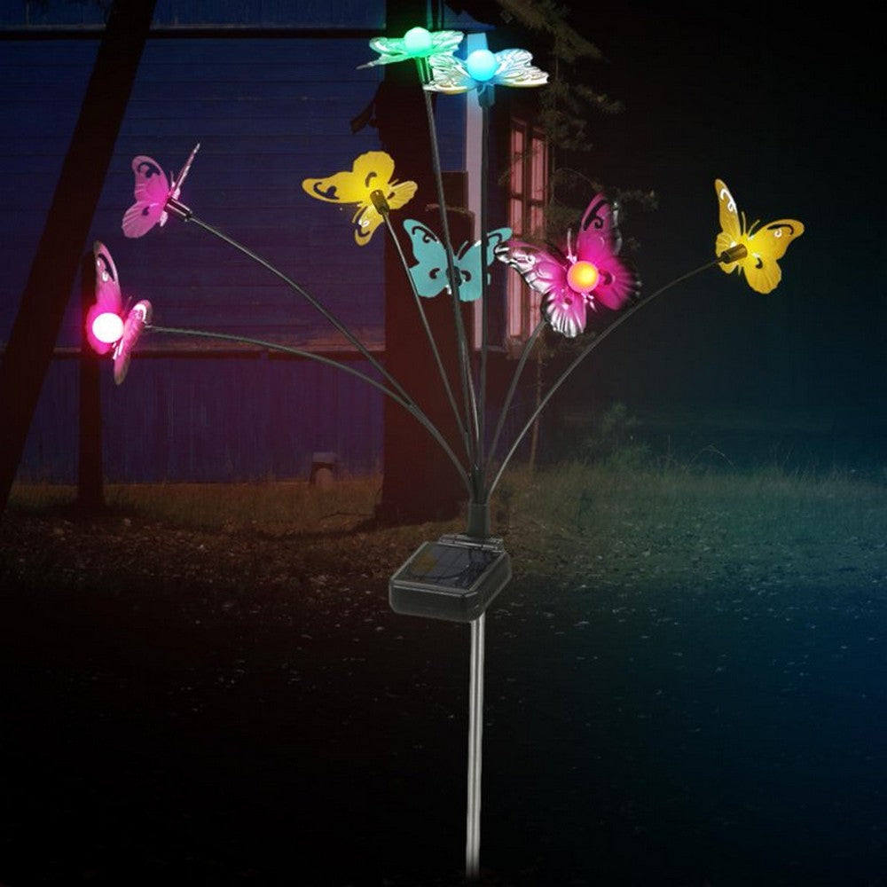 Solar Butterfly Decorative Lights Solar Powered Stake Lights -Multi Colour