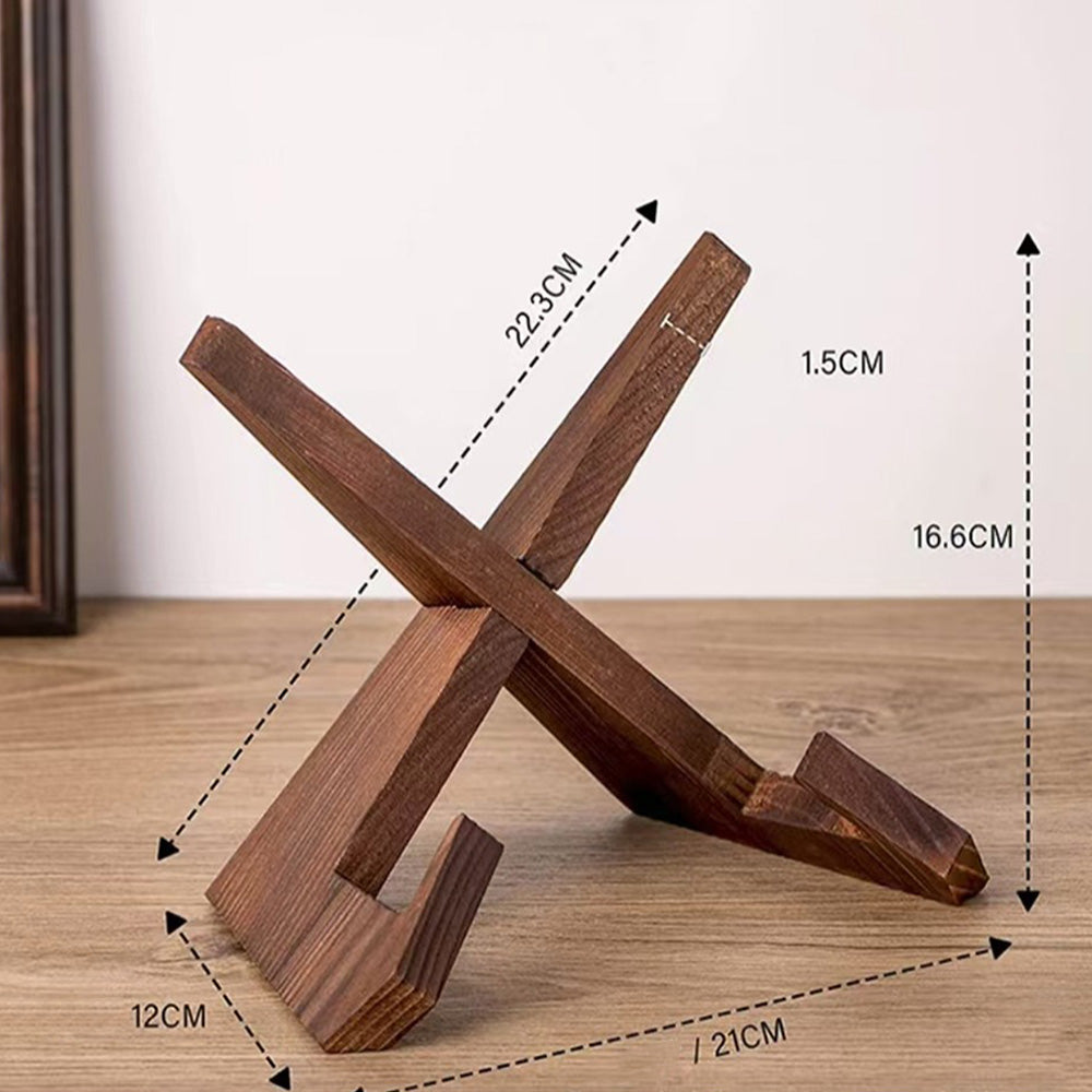 4 Pcs Bowl Display Stand Wooden Plate Stands for Display Pine Decorative Plates Holder