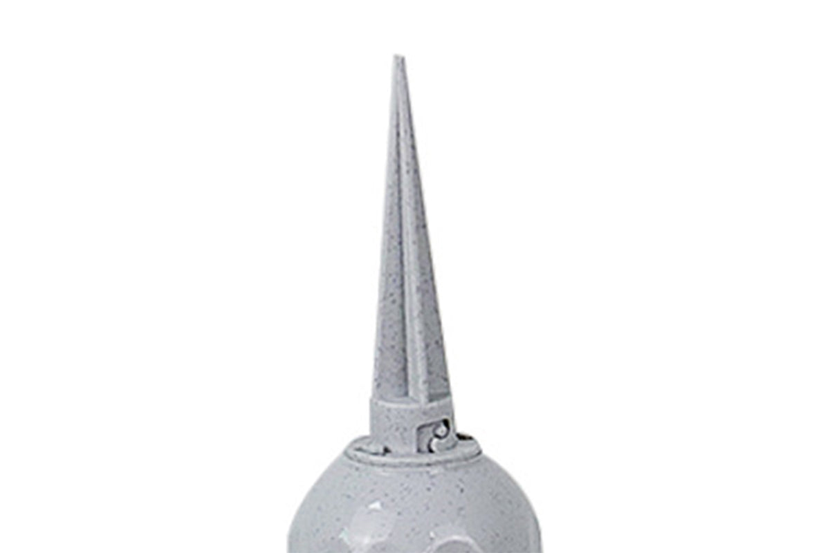 8Pcs Grave Ground Stake Vase Cemetery Memorial Vase with Spikes Resin Cones Flowers Holder-Grey