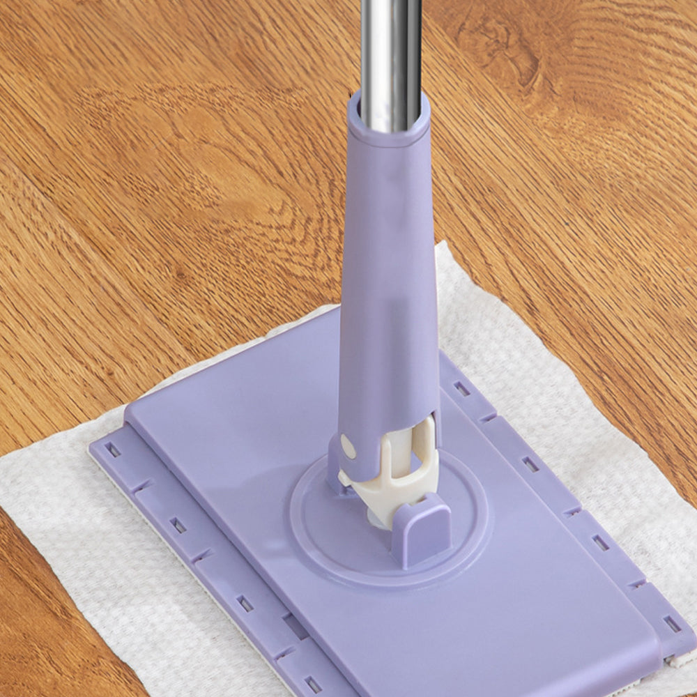 Mini Lazy Floor Cleaning Flat Mop Multi-Functional Self-Squeeze Face Towel Mop Purple