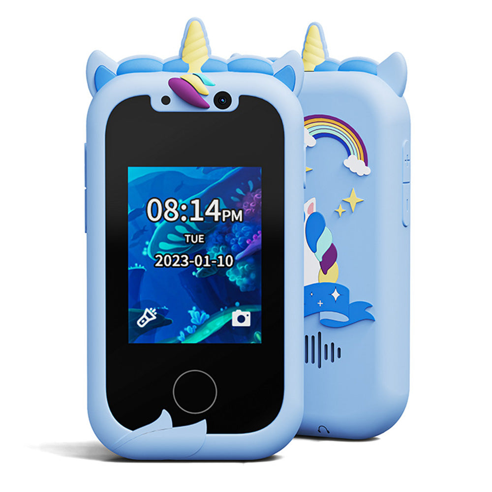 Unicorn Smartphone Learning Toy with Camera for Kids Ages 4 and Up Blue