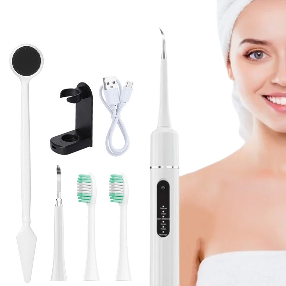 6-Speed Electric Teeth Cleaning Kit Portable Ultrasonic Scaler Tartar Plaque Calculus Remover