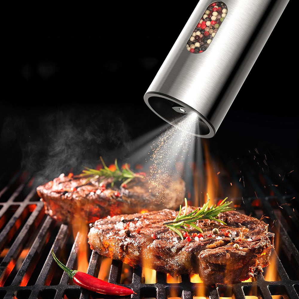 2Pcs Stainless Steel Salt and Pepper Grinder Set Shakers for Kitchen