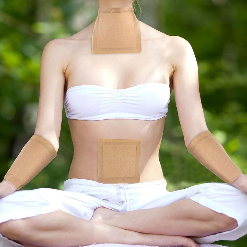 10Pcs Set Self-Adhesive Castor Oil Pack Wrap for Liver Detox