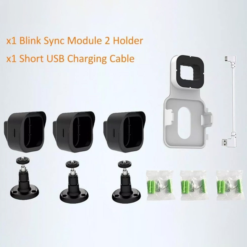3Pcs Outdoor Mount for Blink Surveillance Camera Weatherproof Protective Housing 360 Degree Adjustable Mount