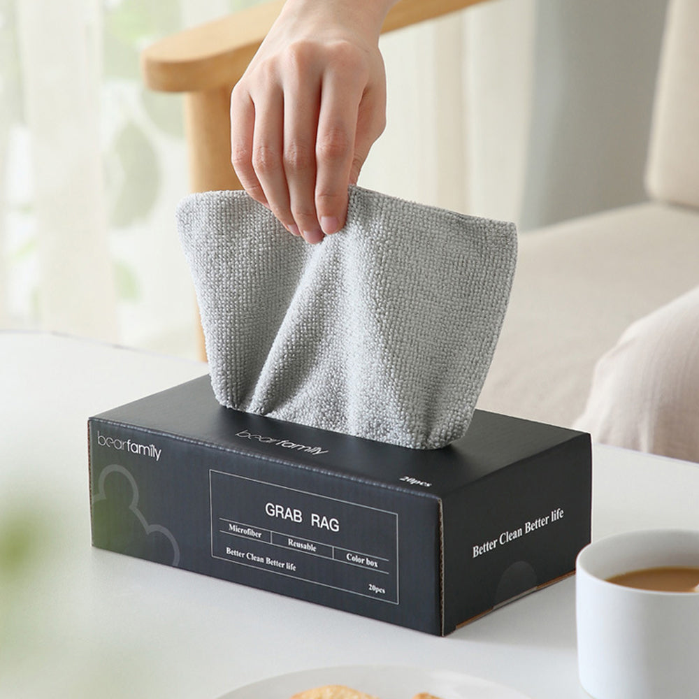 Microfiber Cleaning Cloth with Box Reusable Microfiber Towel for Home Car Cleaning