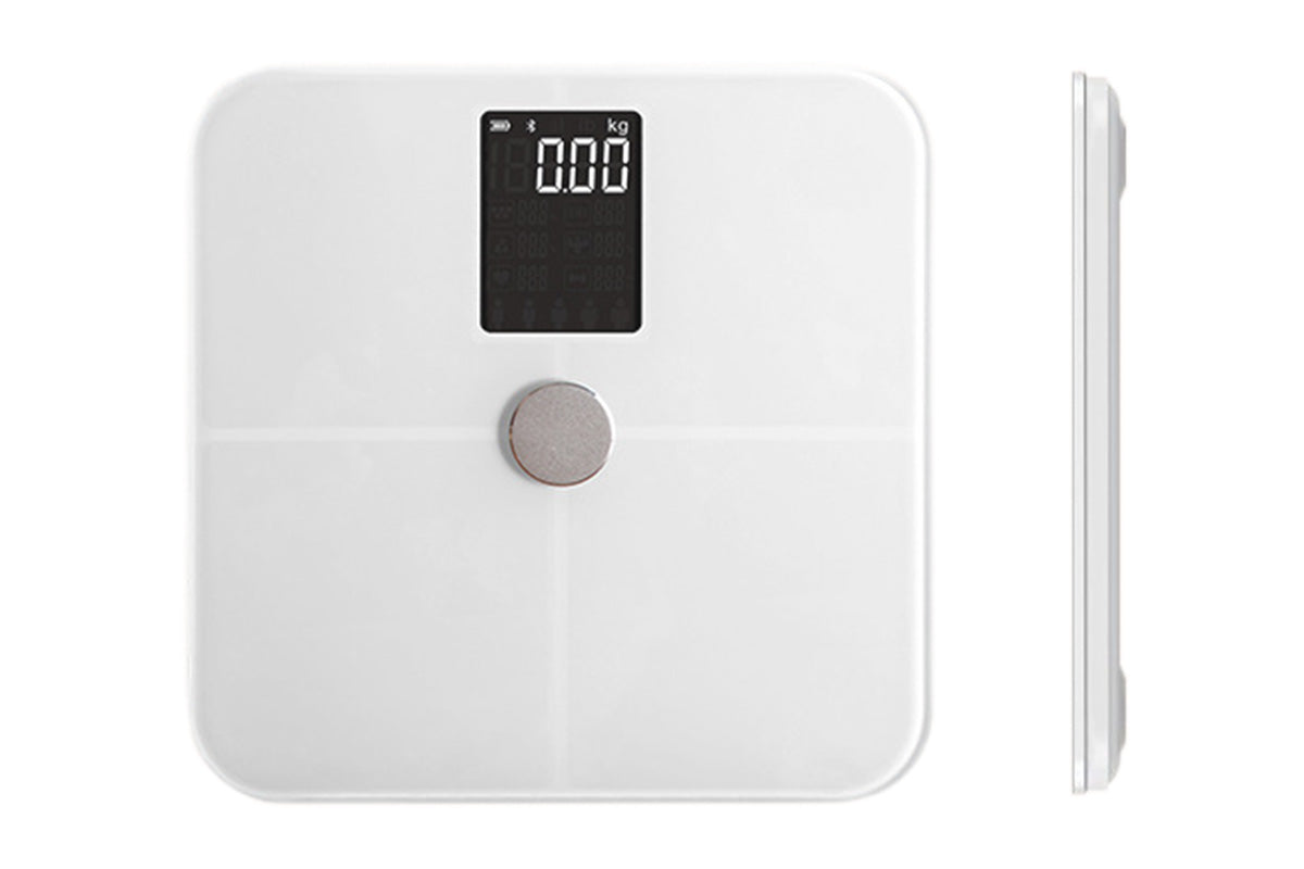 Smart Digital Bathroom Body Fat Scale 180KG Bluetooth Scales Weight for BMI Water-White