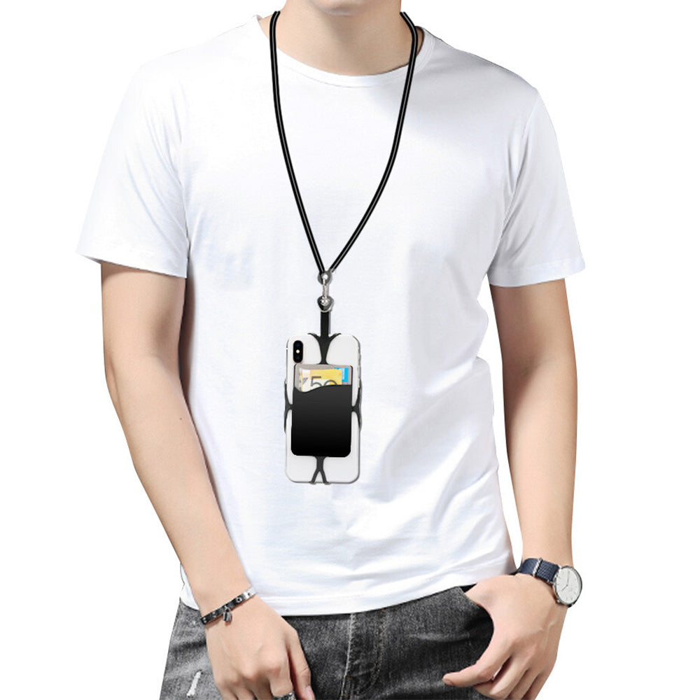 4PCS Universal Cell Phone Lanyard With Adjustable Neck Strap And Card Holder