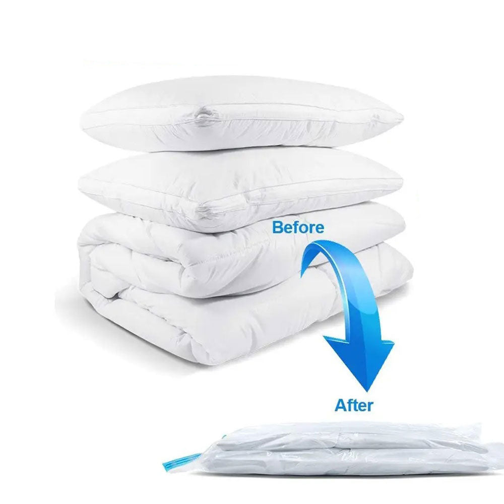 20Pcs Set Vacuum Compression Bags Space Saving Sealer Clothing Storage Bags with Airtight Valve and Hand Pump