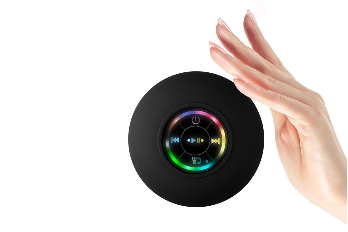 Bluetooth Shower Speaker with Suction Cup - Black
