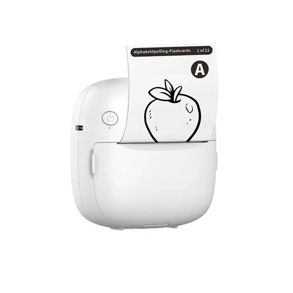 Mini Pocket Printer with RGB Light Thermal Printer with 10 Rolls of Paper