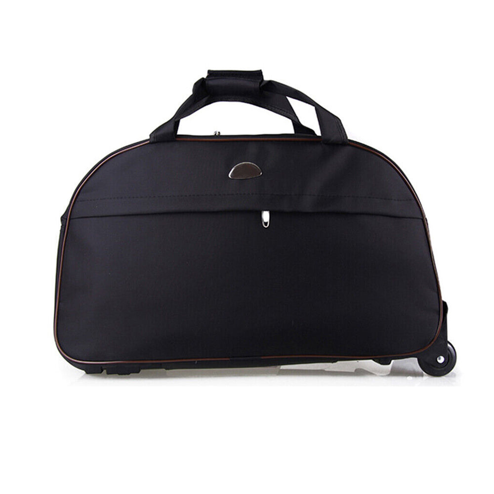 Travel Duffle Trolley Bag Rolling Carry Bag with Wheels Weekender Bags Black