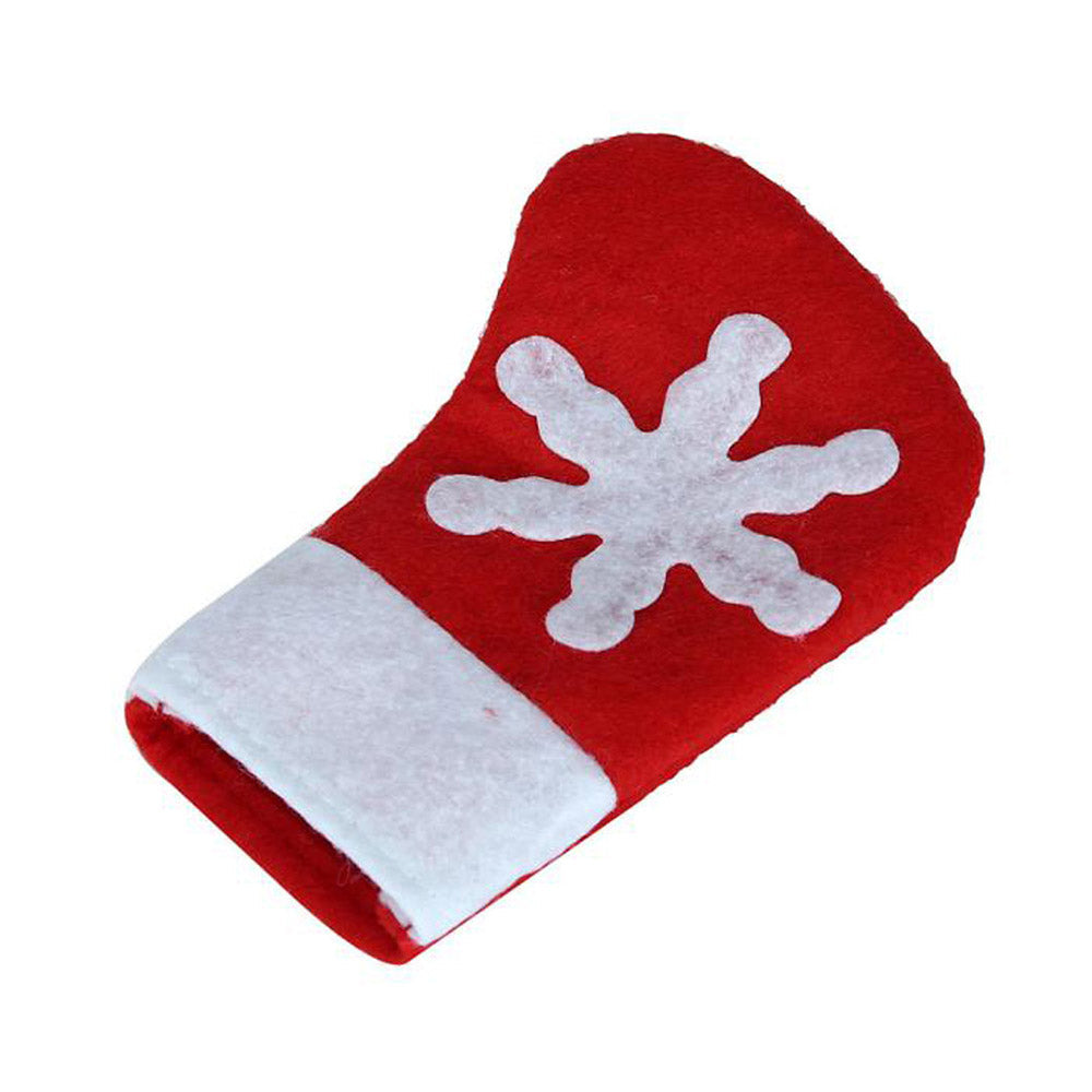 10 or 20Pcs Cutlery Holder Socks Christmas Tableware Pouch Christmas Party Decor