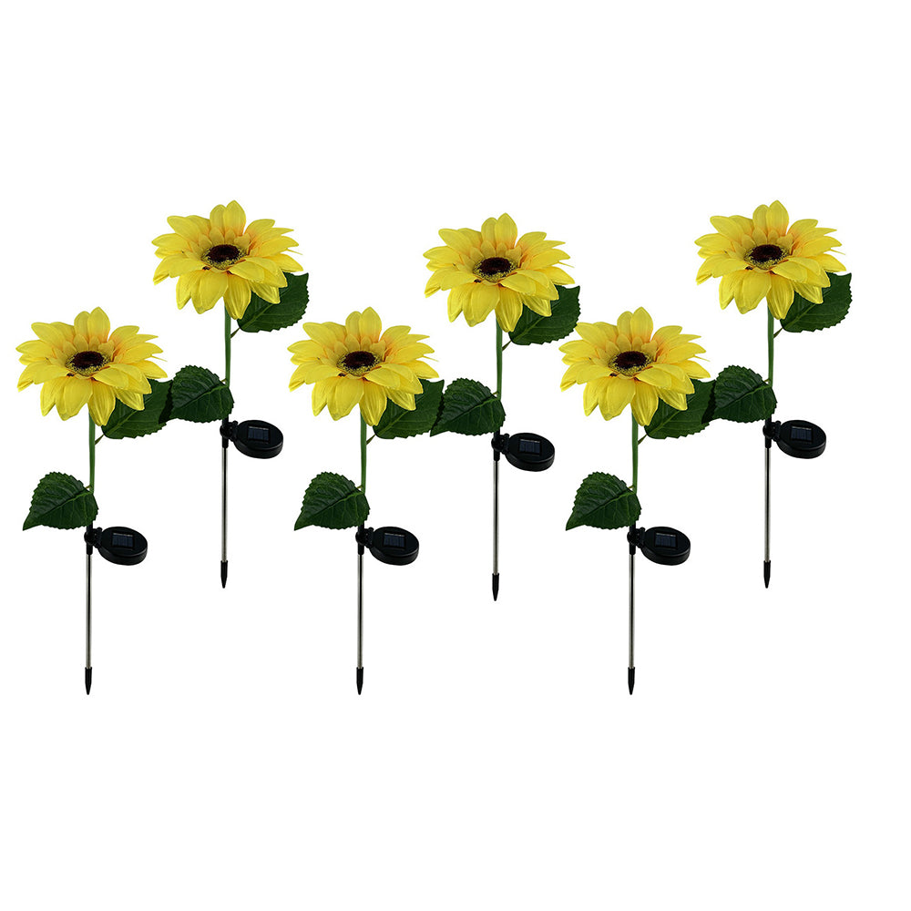 6pcs 8LED Solar Sunflower Firework Light Garden Decoration Lamp