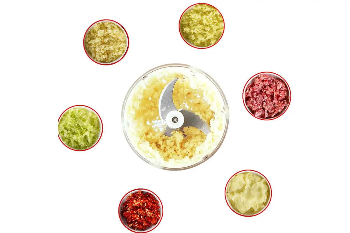 Electric Food Blender Mini Meat Garlic Chopper USB Mincer Grinder Practical Kitchen Tool-White