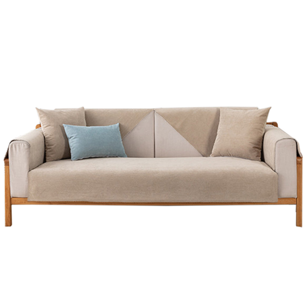 Beige 90x90cm Anti-Cat Scratch Water Resistant Sofa Towel Pet Couch Sofa Cover Home Decor