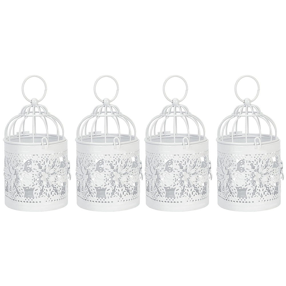 2Pcs/4Pcs Christmas Hollow Hanging Candle Holders Xmas Decor