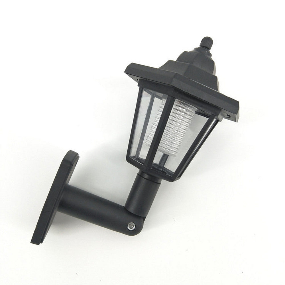 2 X Warm White Solar Wall Lamp Outdoor Garden Decor