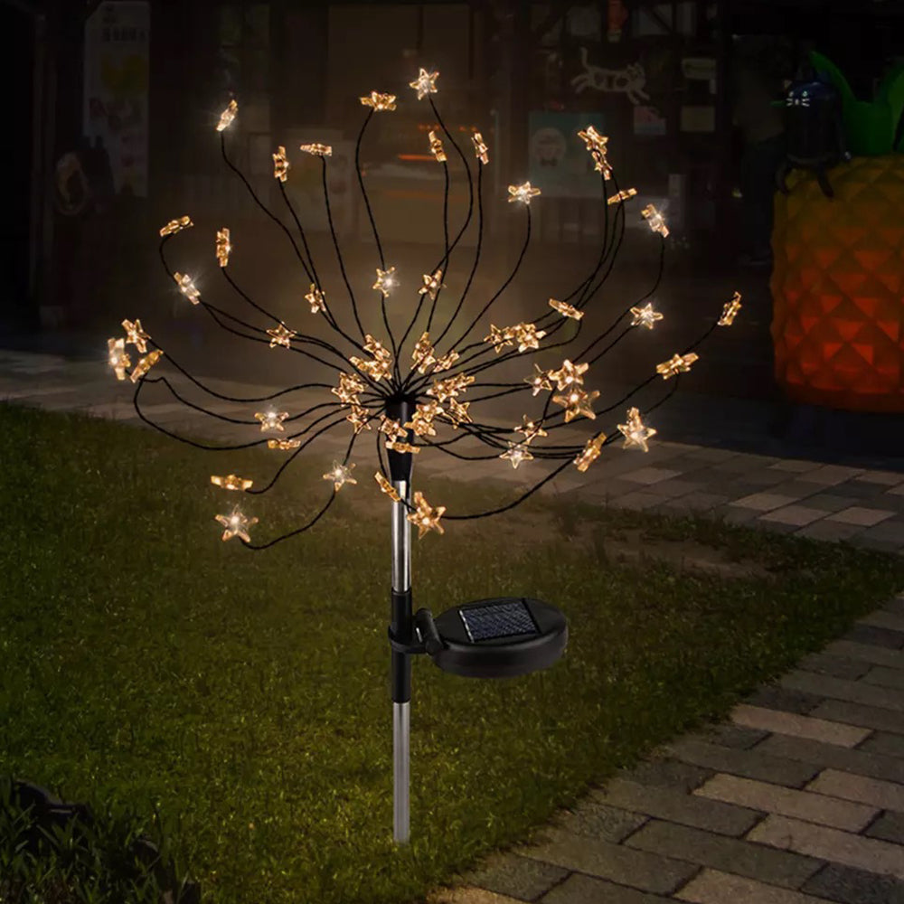 Solar Star Ground Lights Patio Stake Walkway Lamp Outdoor Garden Decor