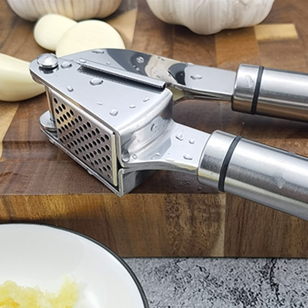Stainless Steel Garlic Press Mincer Peeler Set Garlic Crusher